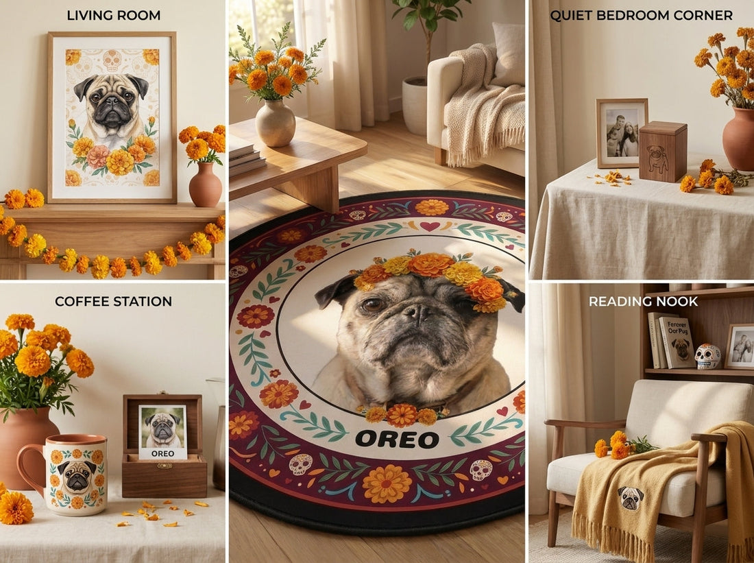 Celebrating a Beloved Pug Through Día de los Muertos-Inspired Art