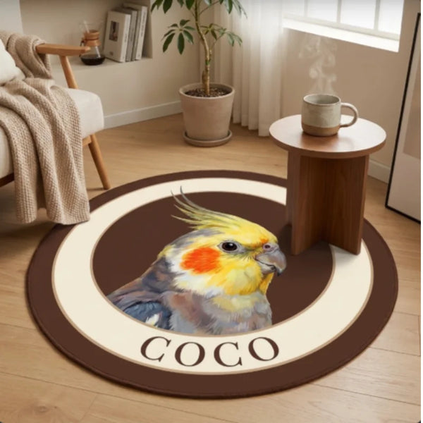 Cockatiel Bird Custom Rug