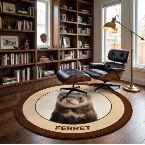 Hedgehog Portrait Custom Rug