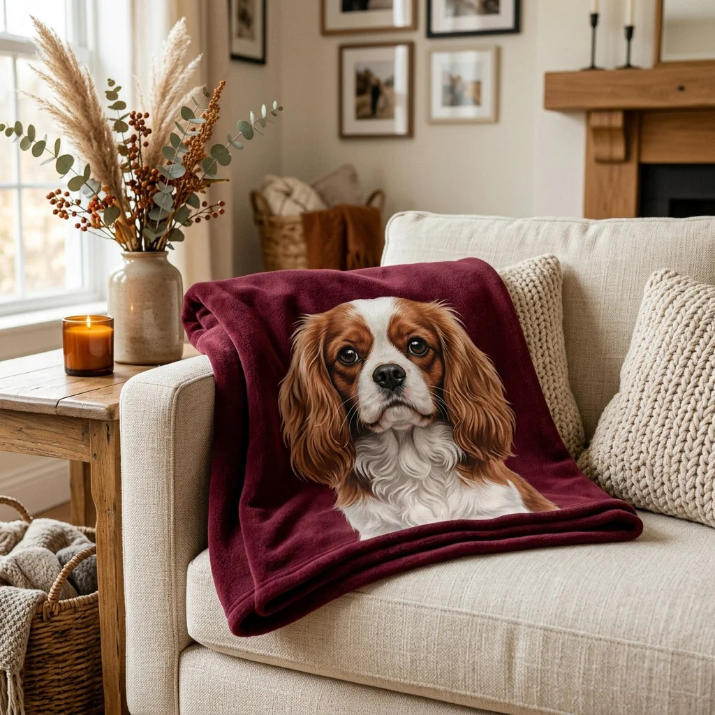 Custom Pet Photo Fleece Blanket | Personalized Dog & Cat Blanket |CasaFurever