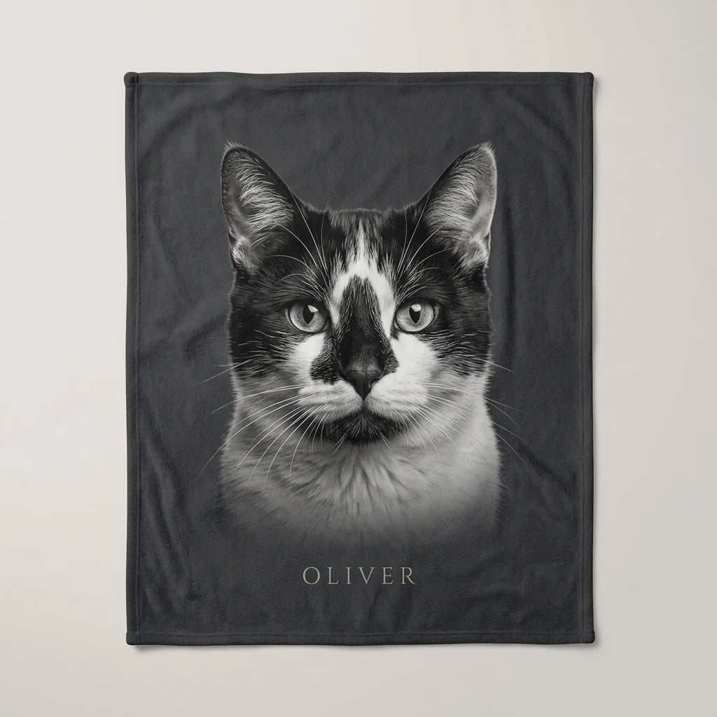 Custom Pet Photo Fleece Blanket | Personalized Dog & Cat Blanket |CasaFurever