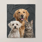Custom Pet Photo Fleece Blanket | Personalized Dog & Cat Blanket |CasaFurever
