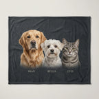 Custom Pet Photo Fleece Blanket | Personalized Dog & Cat Blanket |CasaFurever