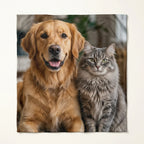 Custom Pet Photo Fleece Blanket | Personalized Dog & Cat Blanket |CasaFurever