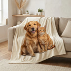Custom Pet Photo Fleece Blanket | Personalized Dog & Cat Blanket |CasaFurever